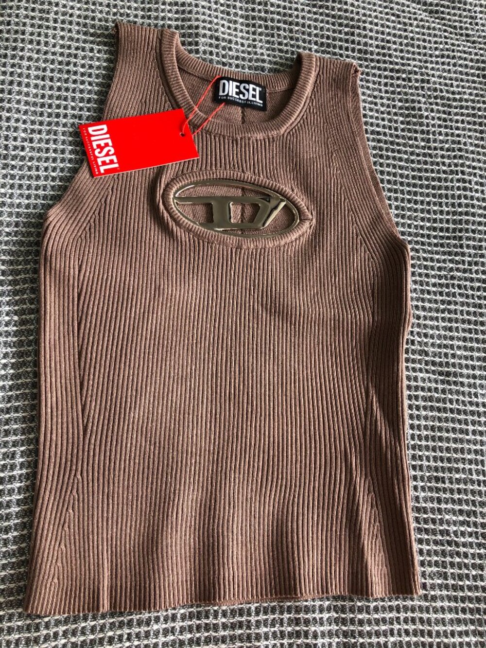 Diesel Rib knit viscose- and polyester-blend tank top - Picture 2 of 8